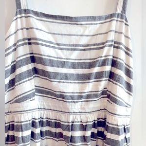LOFT Summer dress with grey stripes.